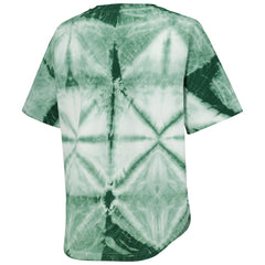 Hunter Green Milwaukee Bucks G-III 4Her by Carl Banks Women's Tournament Raglan Oversized Tie-Dye V-Neck T-Shirt | NBA