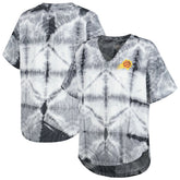 Black Phoenix Suns G-III 4Her by Carl Banks Women's Tournament Raglan Oversized Tie-Dye V-Neck T-Shirt | NBA