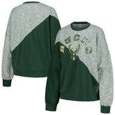 Hunter Green Milwaukee Bucks G-III 4Her by Carl Banks Women's Benches Split Pullover Sweatshirt | NBA