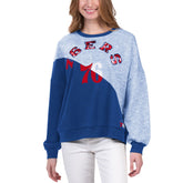 Royal Philadelphia 76ers G-III 4Her by Carl Banks Women's Benches Split Pullover Sweatshirt | NBA
