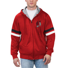 Red Portland Trail Blazers G-III Sports by Carl Banks Contender Full-Zip Hoodie Jacket | NBA