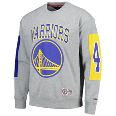Heather Gray Golden State Warriors Tommy Jeans Hayes Crew Neck Pullover Sweatshirt sale | NBA