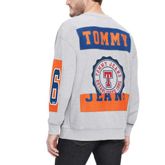 Heather Gray New York Knicks Tommy Jeans Hayes Crew Neck Pullover Sweatshirt | NBA
