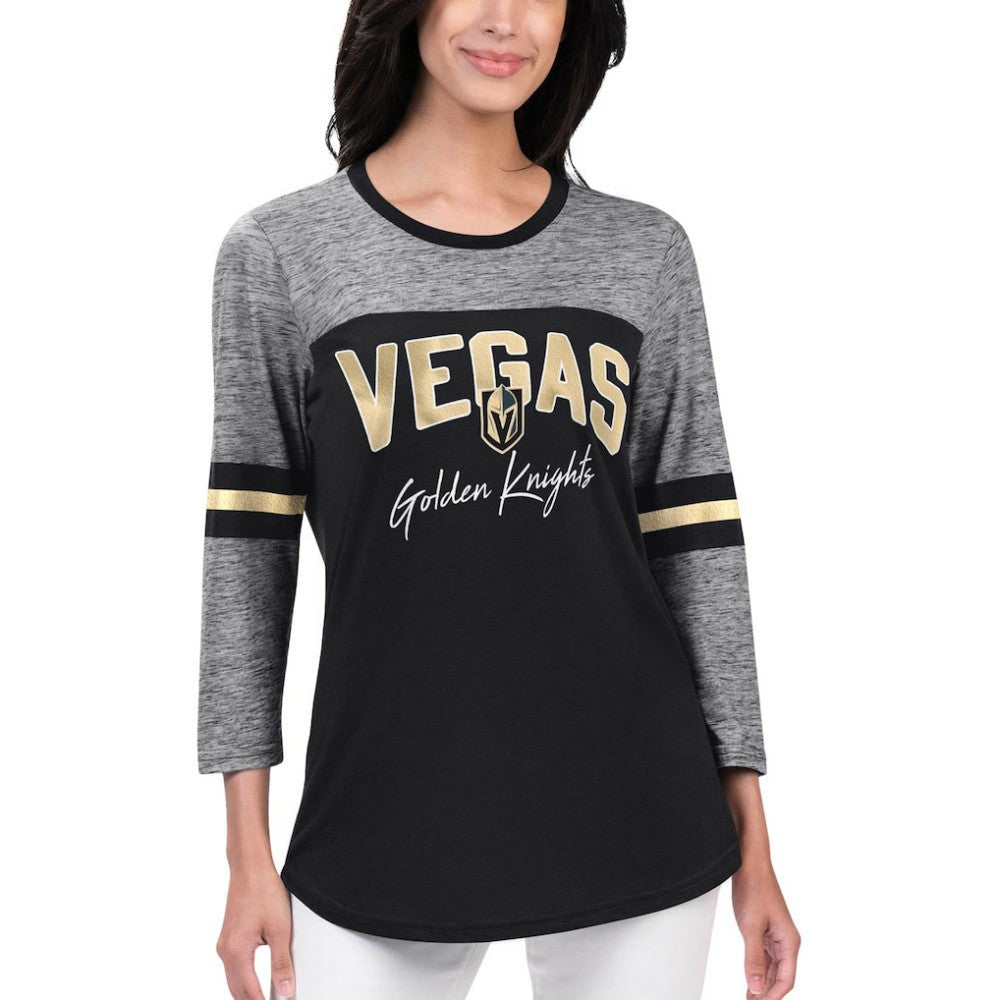 Vegas Golden Knights G-III 4Her by Carl Banks Women's Play The Game 3/4-Sleeve T-Shirt - NHL T-shirts