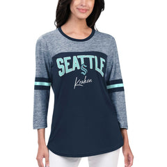 Seattle Kraken G-III 4Her by Carl Banks Women's Play The Game 3/4-Sleeve T-Shirt - NHL T-shirts