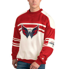Washington Capitals Starter Defense Fleece Crewneck Pullover Sweatshirt - NHL Sweatshirts