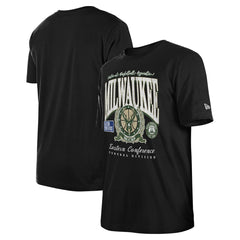 Black Milwaukee Bucks Unisex Oversized Essentials Boxy T-Shirt | NBA