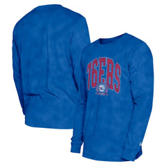 Royal Philadelphia 76ers Unisex Oversized Essentials Enzyme Wash Long Sleeve T-Shirt | NBA