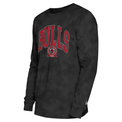 Black Chicago Bulls Unisex Oversized Essentials Enzyme Wash Long Sleeve T-Shirt sale | NBA