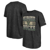 Black Milwaukee Bucks Enzyme Washed Oversized T-Shirt | NBA