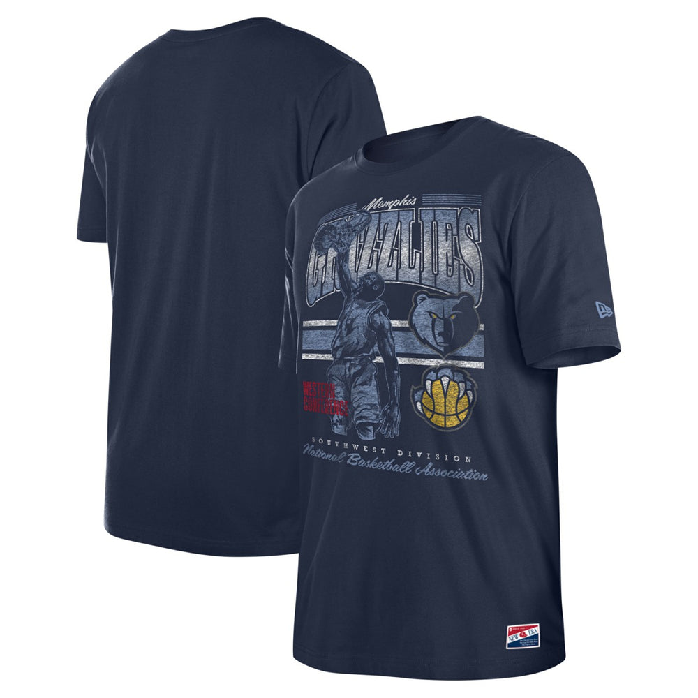 Navy Memphis Grizzlies Enzyme Wash Oversized T-Shirt | NBA
