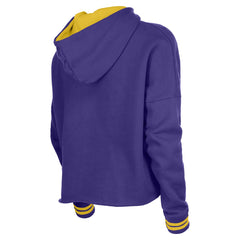 Purple Los Angeles Lakers Women's Boxy Raw Edge Pullover Hoodie | NBA