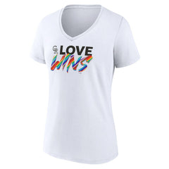 Colorado Rockies Women's Love Wins V-Neck T-Shirt - MLB T-shirts