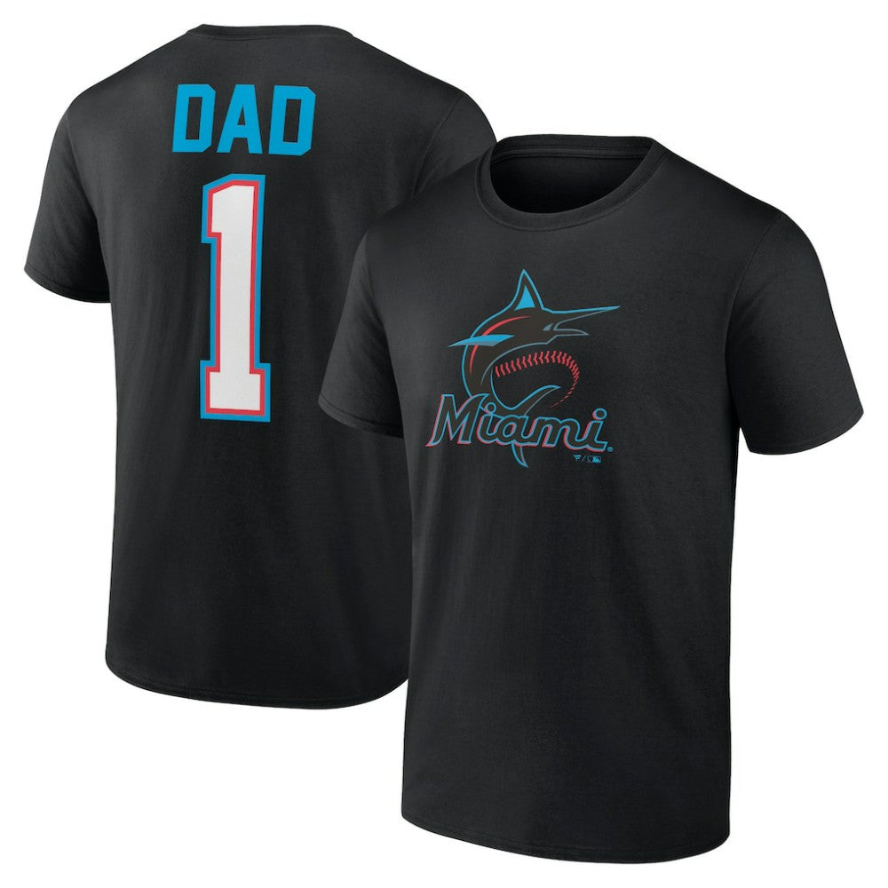 Miami Marlins Father's Day #1 Dad T-Shirt - MLB T-shirts