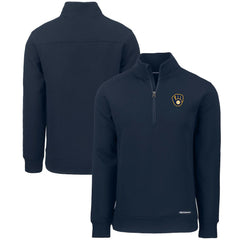 Milwaukee Brewers Cutter & Buck Roam Eco Recycled Quarter-Zip Pullover - MLB Pullover