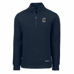 Cleveland Guardians Cutter & Buck Americana Roam Eco Recycled Quarter-Zip Sweatshirt - MLB Sweatshirts