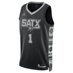 Black Victor Wembanyama San Antonio Spurs Jordan Brand Unisex Swingman Jersey | NBA