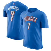 Blue Chet Holmgren Oklahoma City Thunder Icon Edition Name & Number T-Shirt | NBA