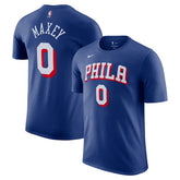 Royal Tyrese Maxey Philadelphia 76ers Icon Edition Name & Number T-Shirt | NBA