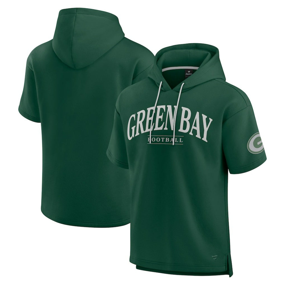 Green Bay Packers Unisex Elements Ready Short Sleeve Pullover Hoodie | NFL Hot