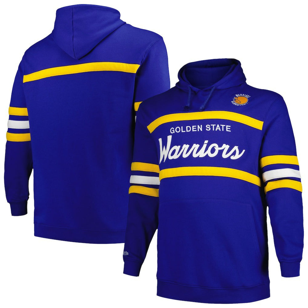 Royal Golden State Warriors Big & Tall Hardwood Classics Head Coach Pullover Hoodie sale | NBA
