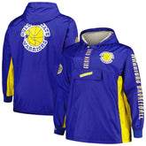 Royal Golden State Warriors Big & Tall Hardwood Classics Team OG 2.0 Anorak Hoodie Quarter-Zip Windbreaker Jacket sale | NBA