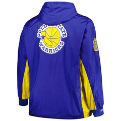 Royal Golden State Warriors Big & Tall Hardwood Classics Team OG 2.0 Anorak Hoodie Quarter-Zip Windbreaker Jacket sale | NBA