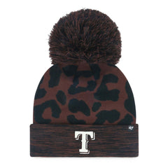 Texas Rangers '47 Women's Rosette Cuffed Knit Hat with Pom - MLB Hats