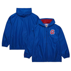 Atlanta Braves Mitchell & Ness Cooperstown Collection Vintage Logo Full-Zip Hoodie Windbreaker Jacket - MLB Jackets