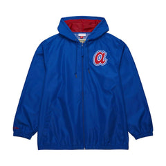 Atlanta Braves Mitchell & Ness Cooperstown Collection Vintage Logo Full-Zip Hoodie Windbreaker Jacket - MLB Jackets