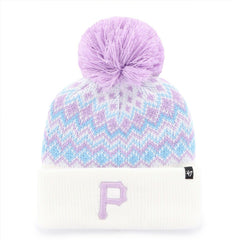 Pittsburgh Pirates '47 Girls Youth Elsa Cuffed Knit Hat with Pom - MLB Hats
