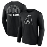 Arizona Diamondbacks Monochrome Personalized Name & Number Long Sleeve T-Shirt - MLB T-shirts