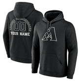 Arizona Diamondbacks Monochrome Personalized Name & Number Pullover Hoodie - MLB Hoodies