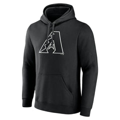 Arizona Diamondbacks Monochrome Personalized Name & Number Pullover Hoodie - MLB Hoodies