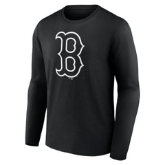 Boston Red Sox Monochrome Personalized Name & Number Long Sleeve T-Shirt - MLB T-shirts
