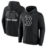 Boston Red Sox Monochrome Personalized Name & Number Pullover Hoodie - MLB Hoodies
