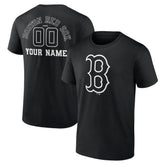 Boston Red Sox Monochrome Personalized Name & Number T-Shirt - MLB T-shirts