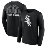 Chicago White Sox Monochrome Personalized Name & Number Long Sleeve T-Shirt - MLB T-shirts
