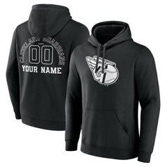Cleveland Guardians Monochrome Personalized Name & Number Pullover Hoodie - MLB Hoodies