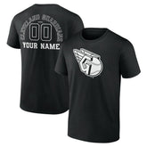 Cleveland Guardians Monochrome Personalized Name & Number T-Shirt - MLB T-shirts