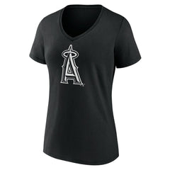 Los Angeles Angels Women's Monochrome Personalized Name & Number V-Neck T-Shirt - MLB T-shirts