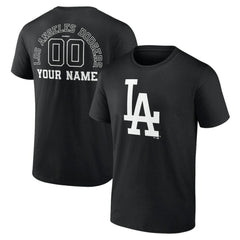 Los Angeles Dodgers Monochrome Personalized Name & Number T-Shirt - MLB T-shirts