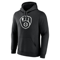 Milwaukee Brewers Monochrome Personalized Name & Number Pullover Hoodie - MLB Hoodies