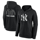 New York Yankees Women's Monochrome Personalized Name & Number Pullover Hoodie - MLB Hoodies