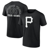 Pittsburgh Pirates Monochrome Personalized Name & Number T-Shirt - MLB T-shirts