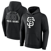 San Francisco Giants Monochrome Personalized Name & Number Pullover Hoodie - MLB Hoodies