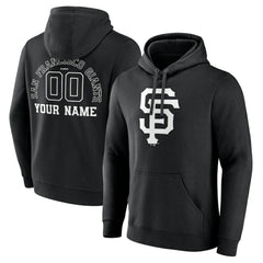 San Francisco Giants Monochrome Personalized Name & Number Pullover Hoodie - MLB Hoodies