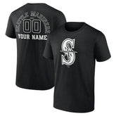 Seattle Mariners Monochrome Personalized Name & Number T-Shirt - MLB T-shirts