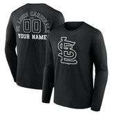 St. Louis Cardinals Monochrome Personalized Name & Number Long Sleeve T-Shirt - MLB T-shirts