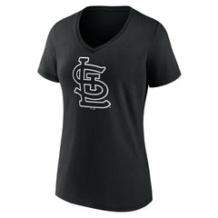 St. Louis Cardinals Women's Monochrome Personalized Name & Number V-Neck T-Shirt - MLB T-shirts